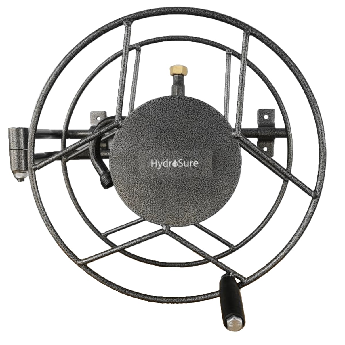 HydroSure Heavy Duty Wall Mounted Swivel Hose Reel 50m | Rotating Steel Storage System with 180° Bracket for Flexible Garden Watering Access and Easy Operation