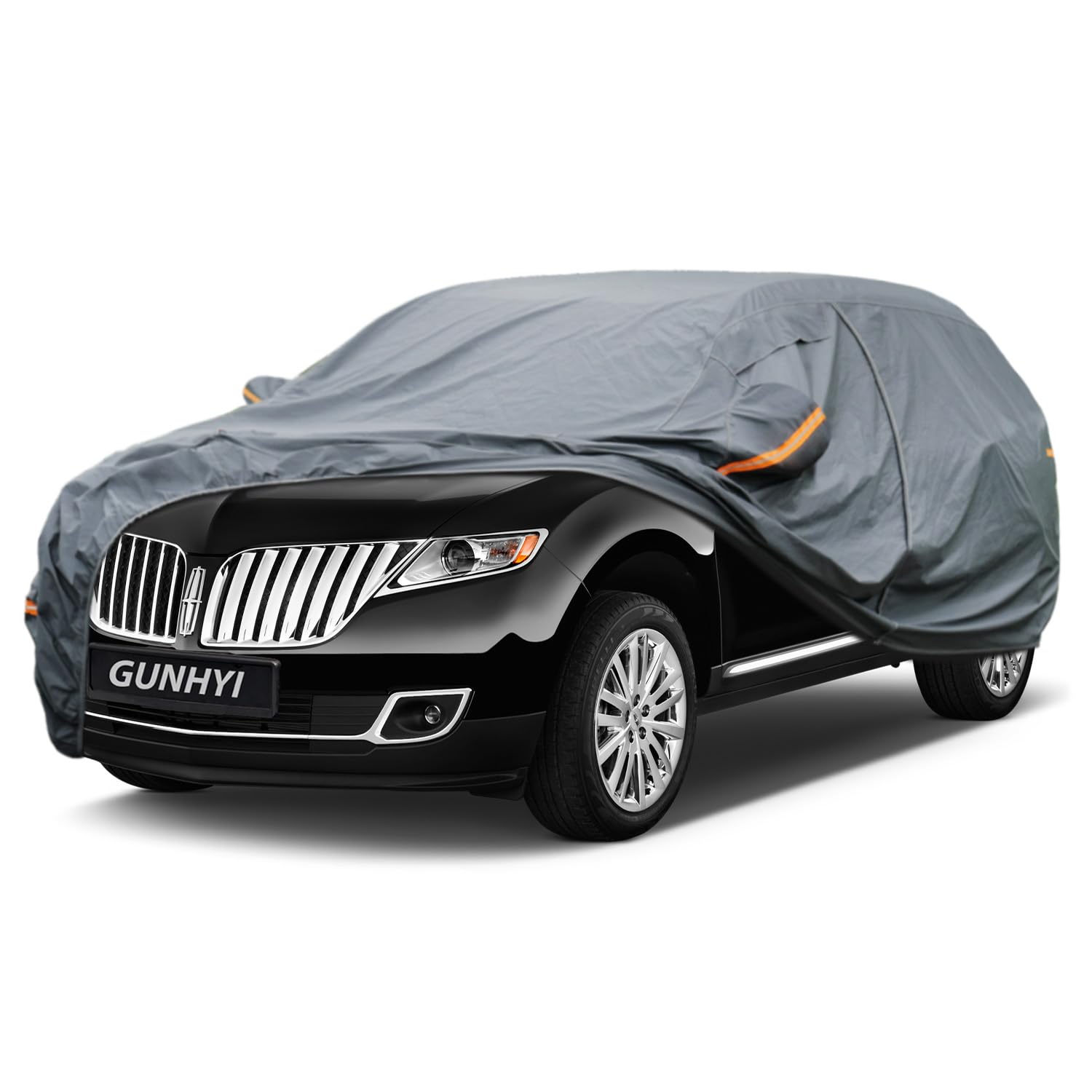 GUNHYI Premium Car Cover Custom Fit Lincoln MKX, 16 Layers Heavy Duty Car Cover Waterproof All Weather with Zipper Door for Sun Rain Snow Dust Uv Protection