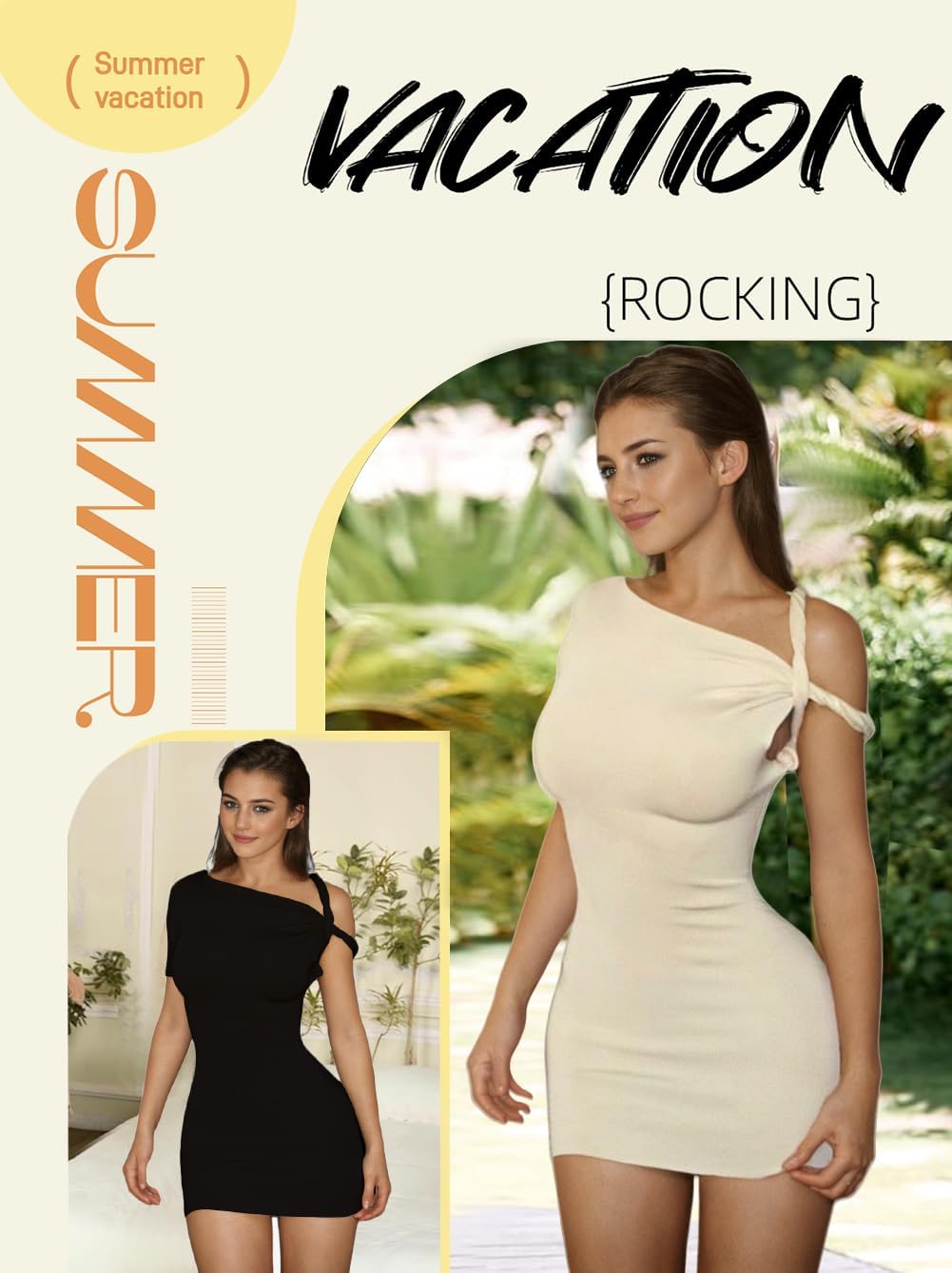 Lancifolium Sexy Y2k Designer Twist One Shoulder Bodycon Mini Dress for Women Elegant Party Cocktail Dresses - Image 6