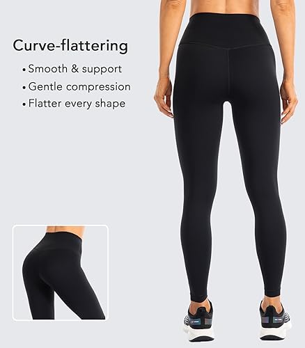 Miniatura 4 de Ukaste - Leggings de yoga esenciales de estudio de mujer con cintura alta de 25" - Mallas de entrenamiento activas de suave estiramiento hasta el