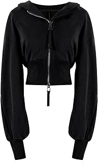 Arssm Women’s Casual Long Sleeve Workout Crop Tops Full-Zip Hoodies Sweatshirts Price In India