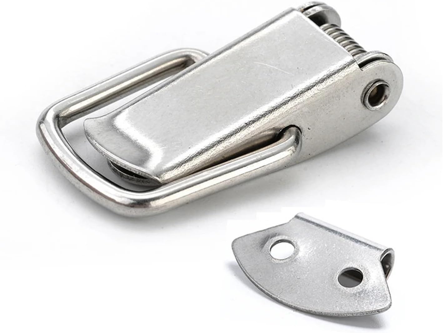 Hardware Fittings Hasp Lock Hardware Cabinet Boxes Spring Loaded Latch Catch Toggle 46 * 21 Steel Hasp for Sliding Door Hardware Window Seal Washer
