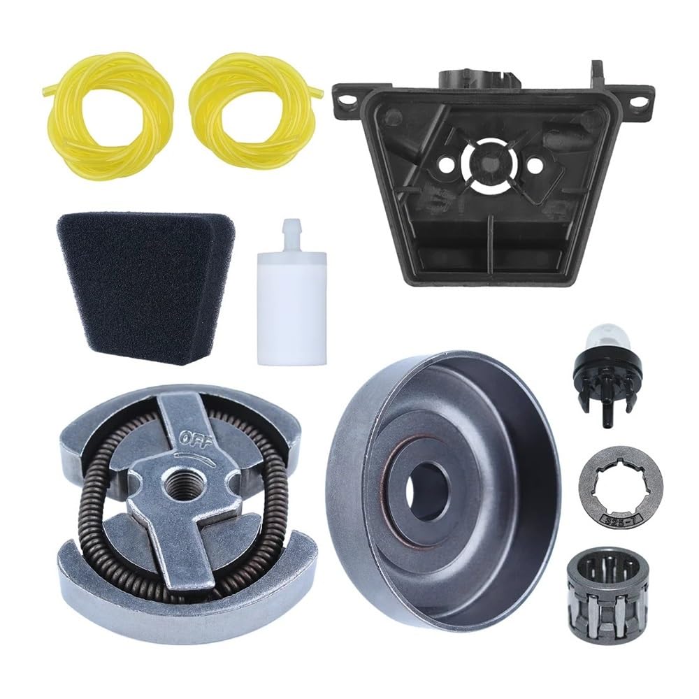 SAdGHz Sprocket Clutch Drum Tune Up Kit for 350 351 352 370 371 390 420 Chainsaw with Clutch Bearing
