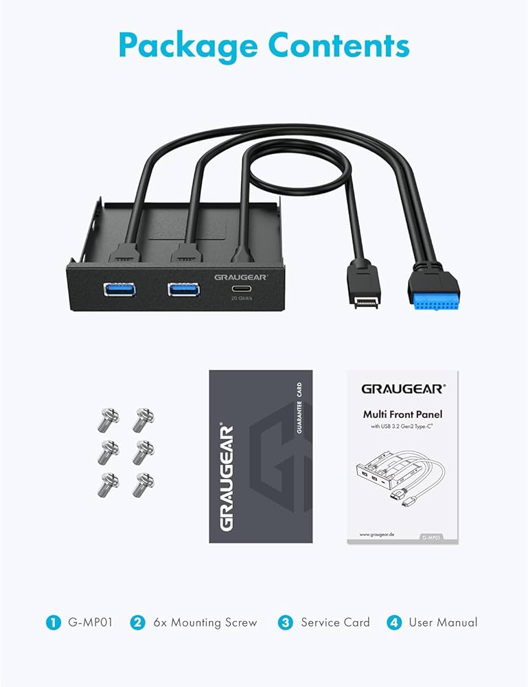 Amazon | GRAUGEAR 3.5''インチベイ対応 PCマルチフロントパネル