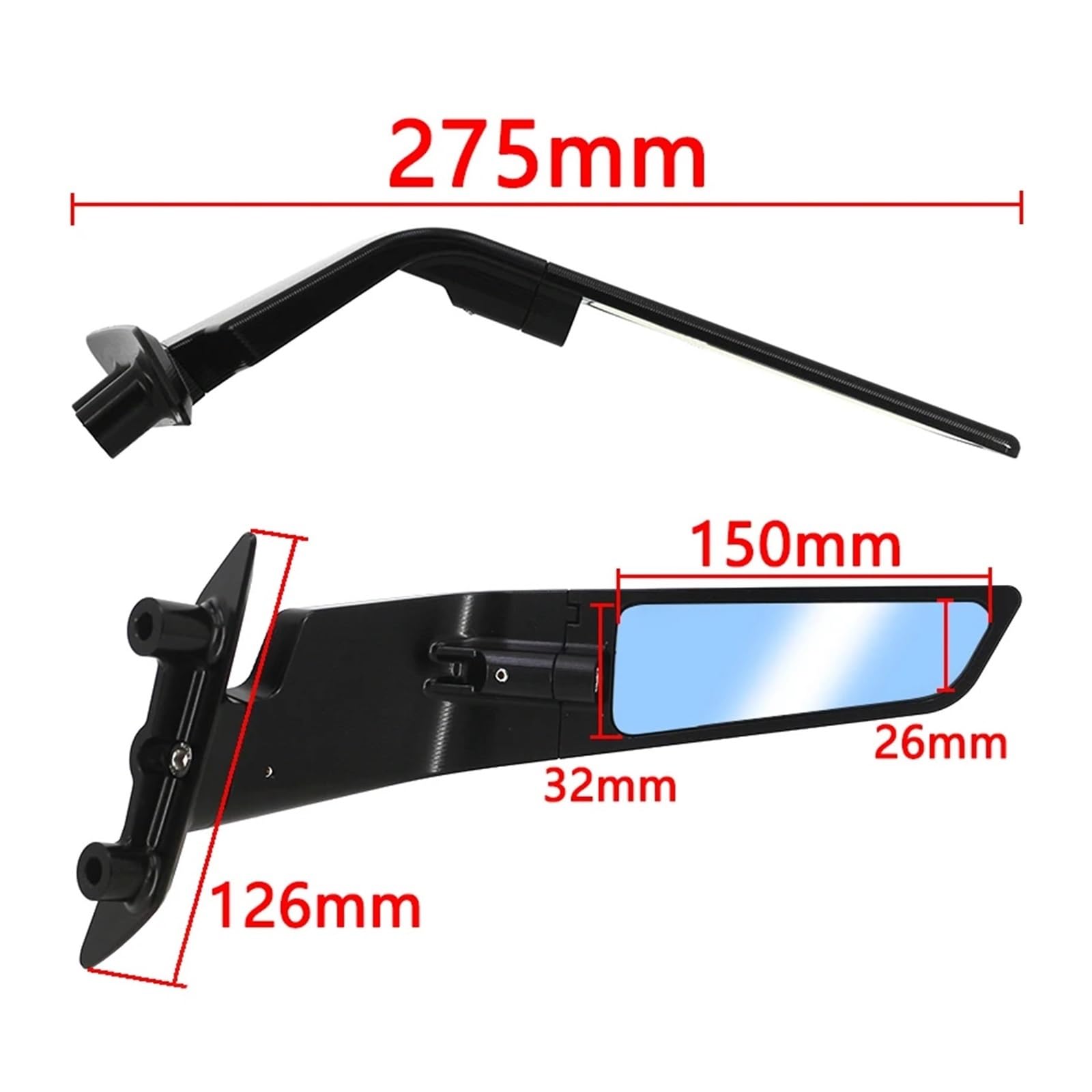 Espejo retrovisor Ajustable for Motocicleta TMAX 560 2022 2023 2024 2025 TMAX560, Compatible con Accesorios de Espejo retrovisor.