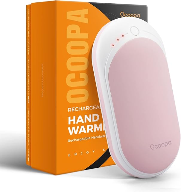 OCOOPA Hand Warmers Rechargeable, Single/Double side Heating, 1 Pack 5200mAh Electric Portable Pocket Heater, Heat Therapy Great for Outdoors, Hunting, Golf, Camping, Warm Gifts, 118D