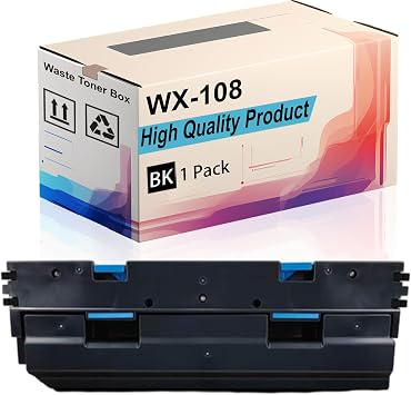 WX-108 Waste Toner Box Compatible for Konica Minolta bizhub 550i 551i 650i 651i 750i 751i Printers, High Yield 300000 Pages, Print More Pages 1 Pack Black