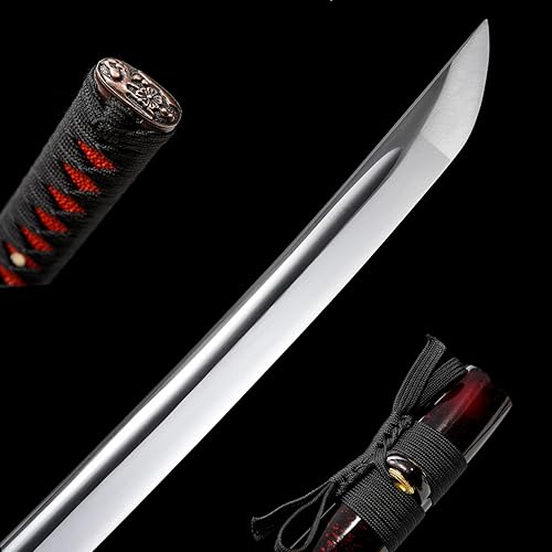 Miniatura 31 de Espada katana tradicional forjada a mano con calor/arcilla templada Katanas auténticas de samurái japonesas auténticas y auténticas de acero al