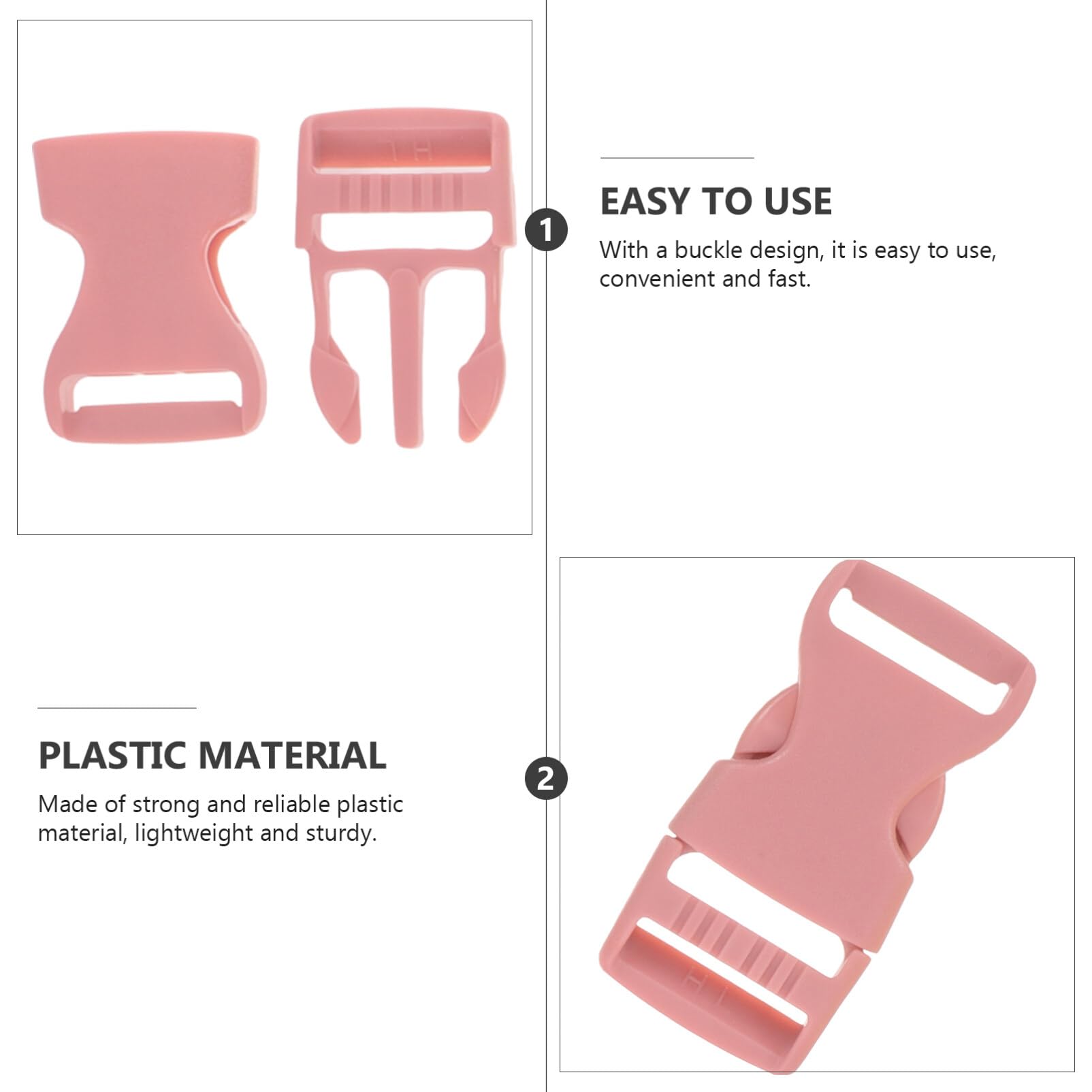 EXCEART 10paia Fibbia in Plastica Per Zaino Fibbie Sgancio Laterale Multifunzione Clip in Plastica Durevole e Affidabile Per Borse Attrezzature Sportive e Caschi Da Bicicletta