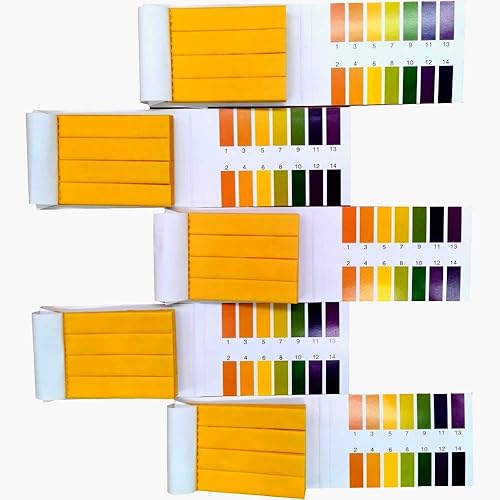 Jimitop Tiras de prueba de pH 5 paquetes de 400 tiras de papel de prueba de pH 1-14 para orina saliva agua potable piscina spa jabón pecera y