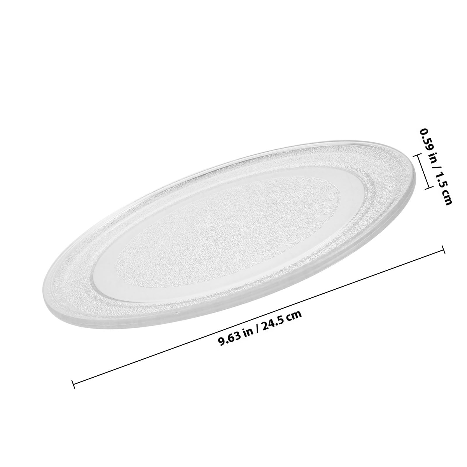 PACKOVE Plato Giratorio Accesorio de Repuesto de 24.5 Cm para Microondas de Resistente al Calor y Fácil de Limpiar Compatible para Horno Microondas