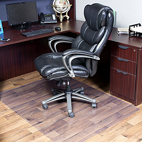 Dimex 46x60" Clear Rectangle Office Chair Mat for Hard Floors