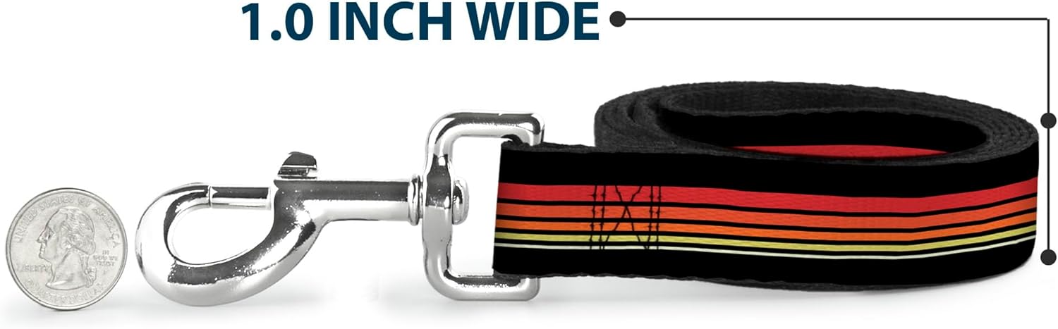 Star Wars Pet Leash, Dog Leash, Star Wars Millennium Falcon Stripe Black/Multi Color, 6 Feet Long 1.0 Inch Wide