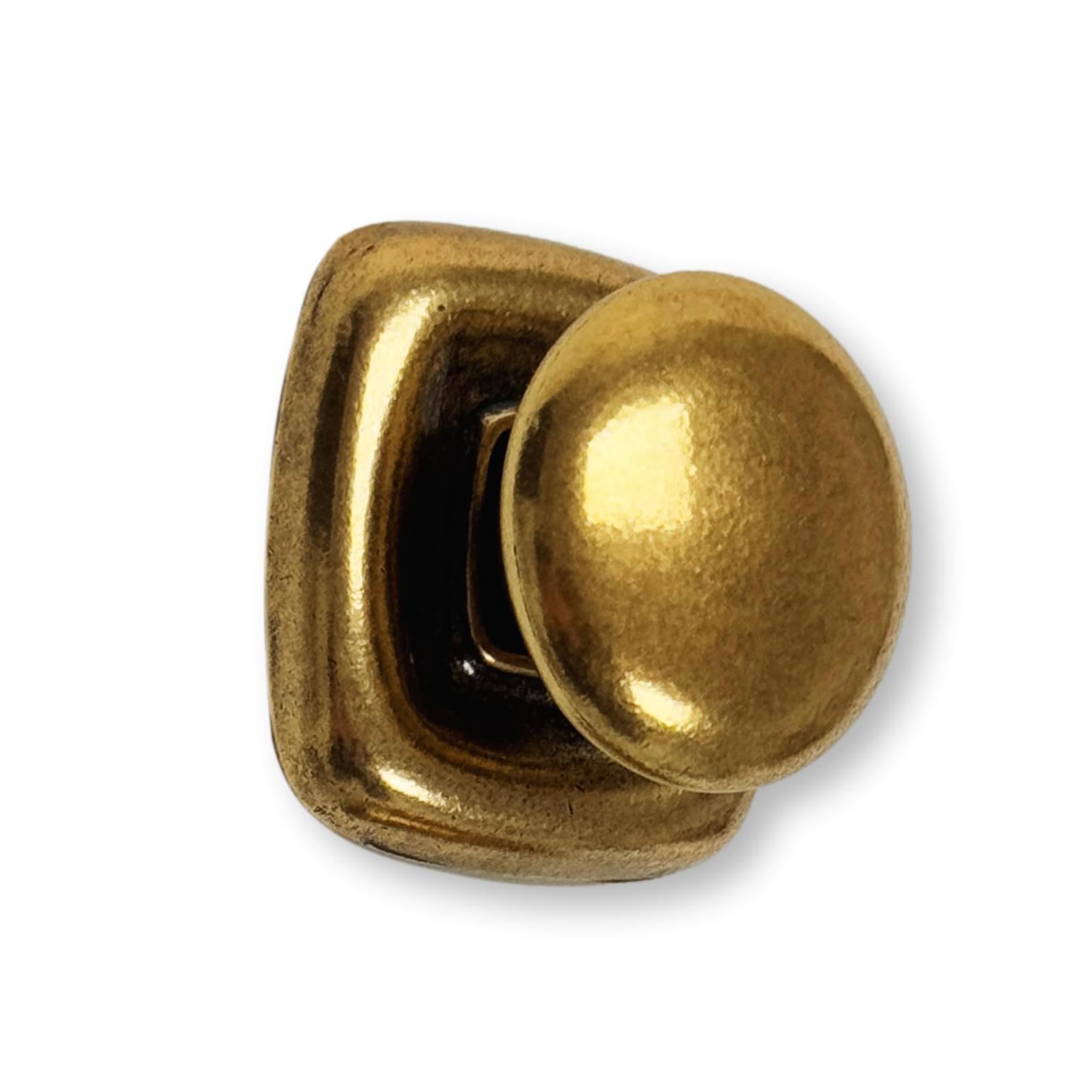 Antique Brass Ring Luca Knob Brass Cabinet Knobs and Pulls Kitchen Furniture Handles (Knob w/Backplate)