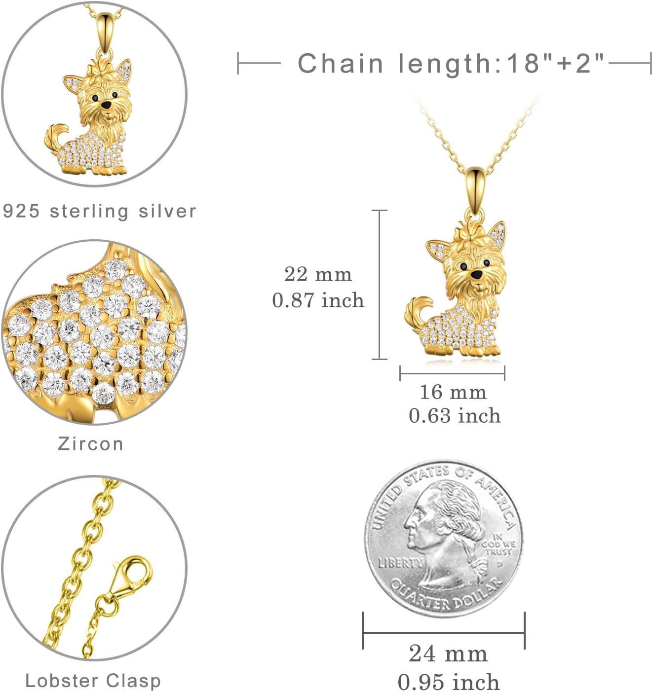 Dog Gifts for Women 925 Sterling Silver Dog Necklace Dog Jewelry for Women Dog Birthday Gift - Image 7