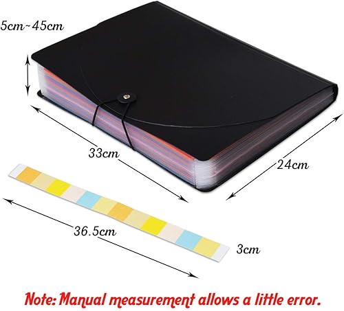 Miniatura 2 de SAYEEC Organizador de archivos de acordeón de 13 bolsillos, carpeta de documentos de gran capacidad, tamaño carta, tamaño A4, cartera de papel, caja