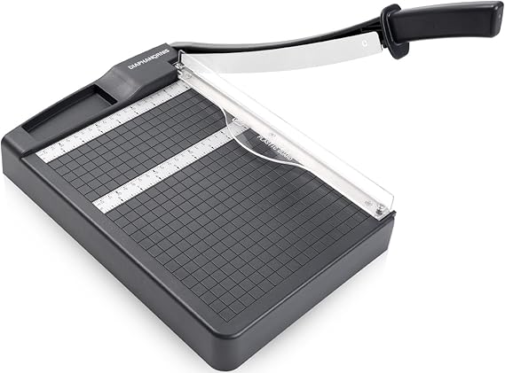 Paper Cutter, Paper Trimmer12" Cutting Length Heavy Duty Guillotine Paper Slicer with Safety Guard and Blade Lock, 12 Sheets Capacity, Ideal for Offices, Homes, Printing Shops, Photo Studios