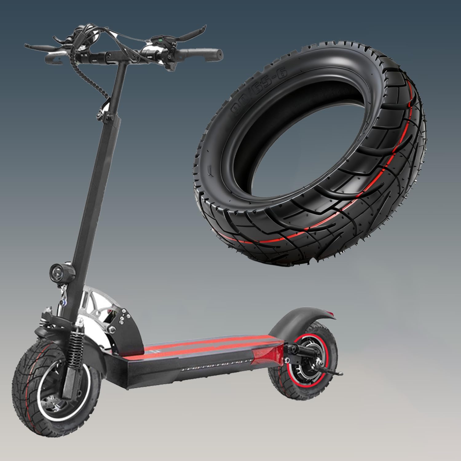 Pneumatico Per Skateboard Elettrico 4.10/3.50-6 Con Camera D'aria Resistente Alle Forature, Per Scooter, ATV E Go Kart, Battistrada In Gomma. - 2