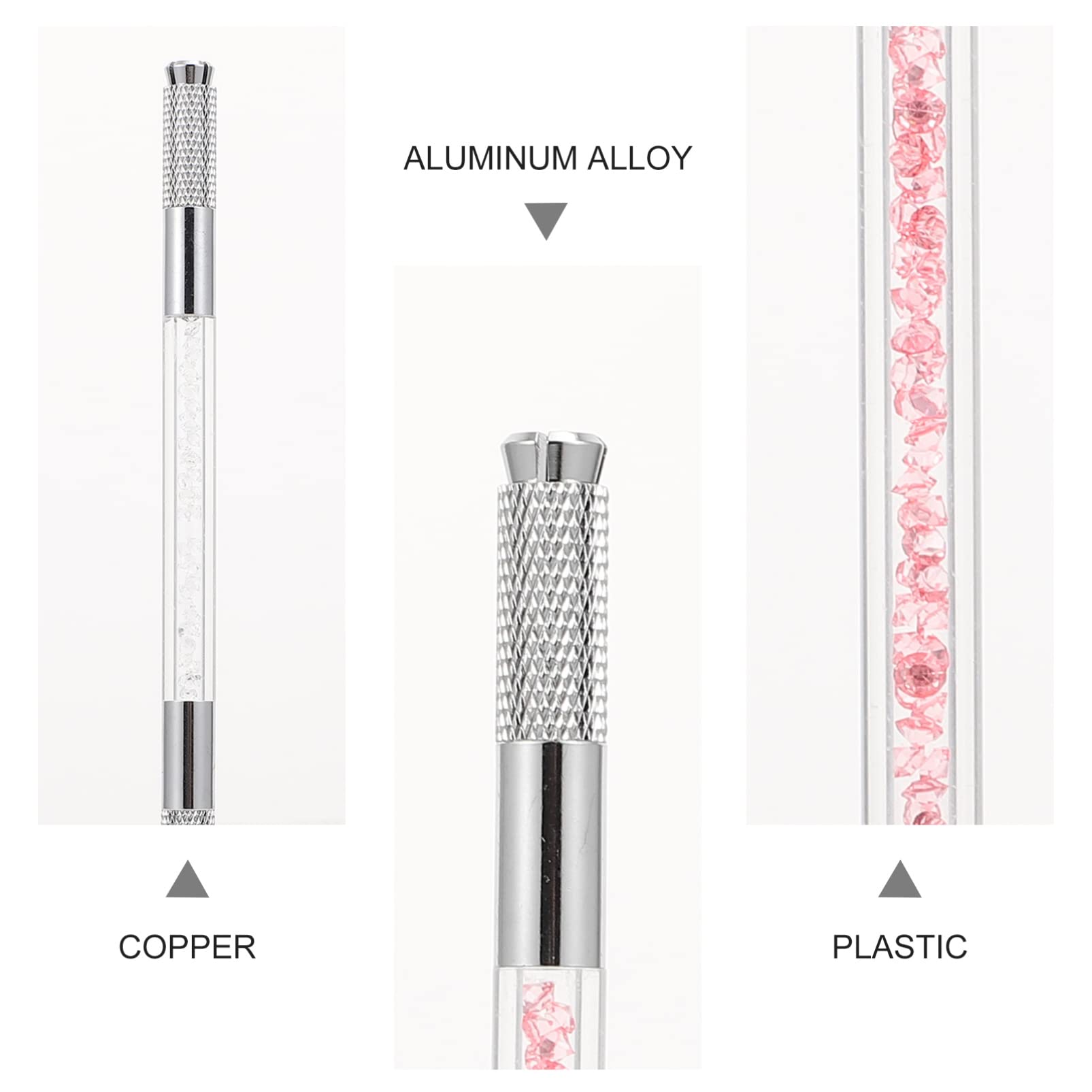 minkissy 9pezzi Penne Sopracciglia Cristallo Artigianali Doppia Estremità Per Makeup Strumenti Per Donne Di Pennarelli Per Sopracciglia