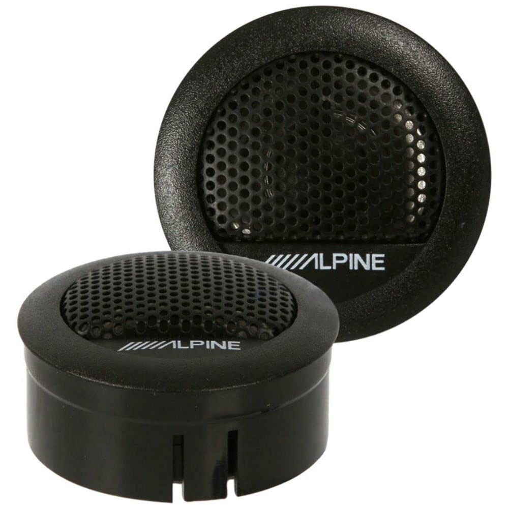 1 Alpine SXE-1750S Kit de 2 vías 6,5" 16,5 cm Altavoces 45 Watt RMS 280 Watt MAX con Woofer, Tweeter de Puerta de Coche, Kit de par con Accesorios gratuitos y Adhesivos Personalizados