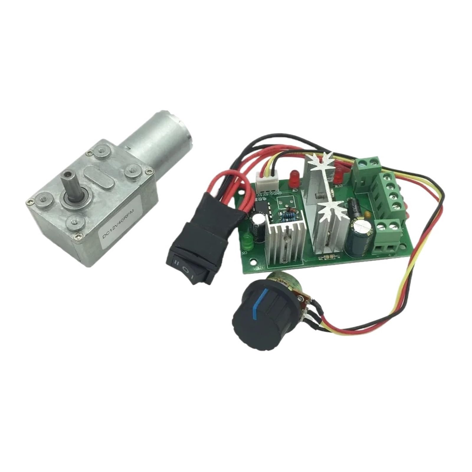Motor de reducción de Velocidad de Gusano Motorreductor helicoidal JGY-370 de 6 V, Alto par, 12 V CC, Reductor de 12 V y Baja Velocidad, Motor eléctrico con autobloqueo(Package B,23RPM_12V)