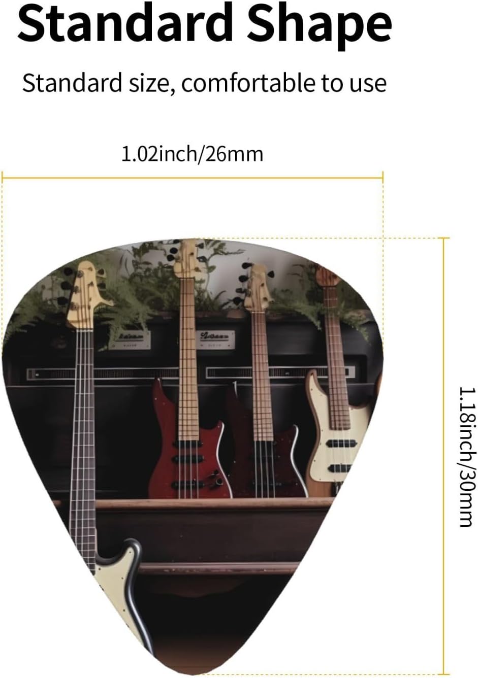Guitar Bass Music Musical Instruments 12 Pcs Guitar Picks 3 Different Thickness Personalized Guitar Plectrums With Storage Box Guitar Accessories For Bass Electric Guitar Acoustic Guitar Lovers image 5