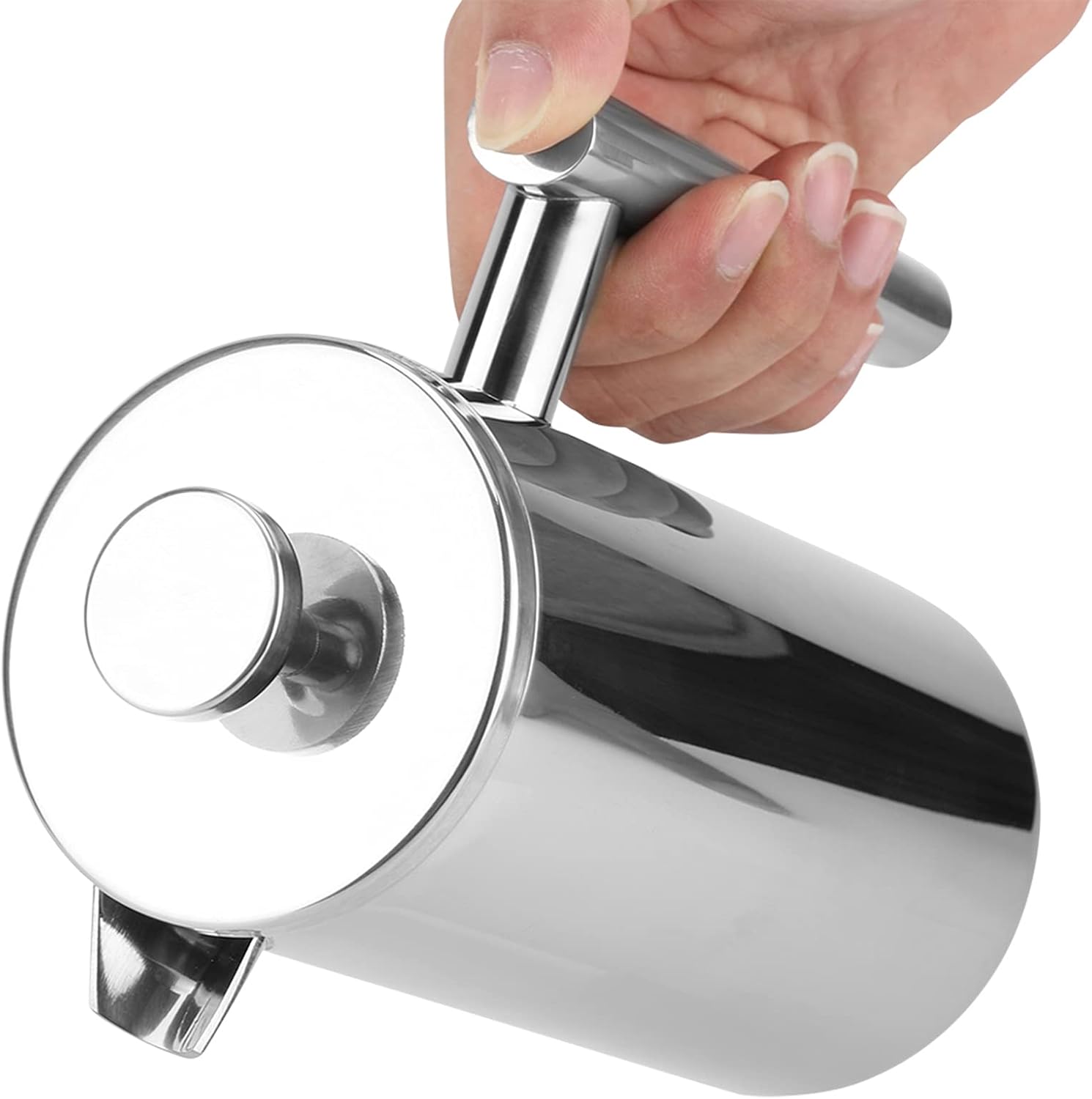 French Press Coffee Maker, Double Walled Stainless Steel Coffee Pot Tea Press, Coffee Press Coffee Maker with Filter for Kitchen Travel Camping (800ML)