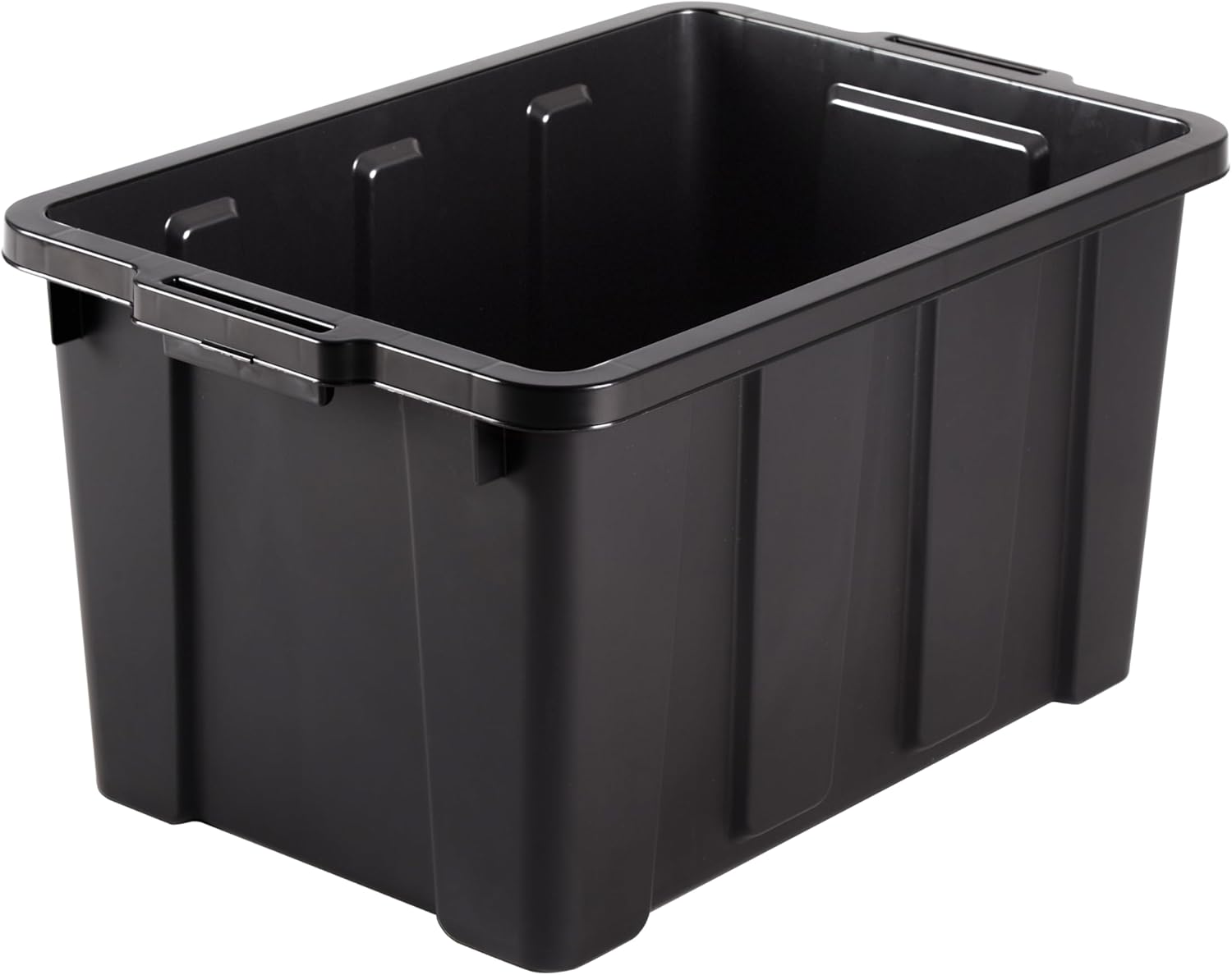 Iris Ohyama, DDSKT 450 Plastic Garage Storage Box, 50 L, Black/Red, L59 x D38.5 x H32 cm