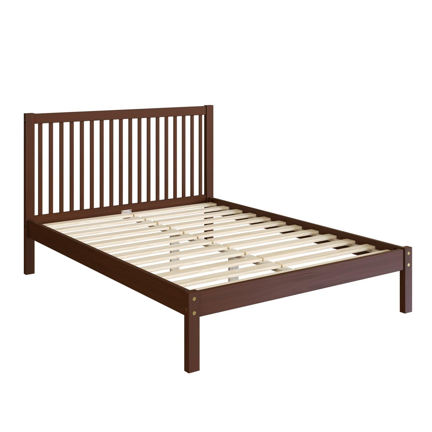 Cama de Casal Lucy de Madeira Maciça com Lastro Walnut | Amazon.com.br