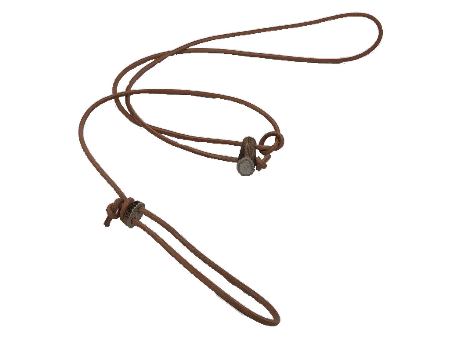 Lautlose Jagdleine Flüsterleine Retrieverleine aus Rundleder 6mm x ca. 320cm Natur