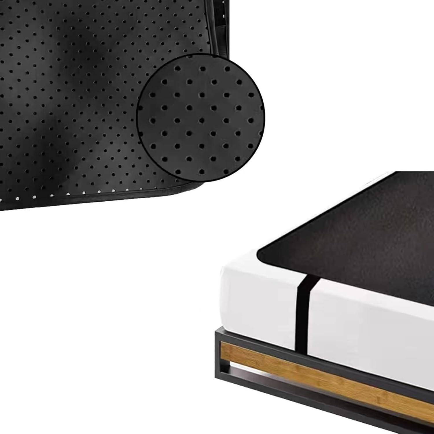 Groundings Pad for Sleeping Antislip PU Leather Mattress Covers with Groundings Cord