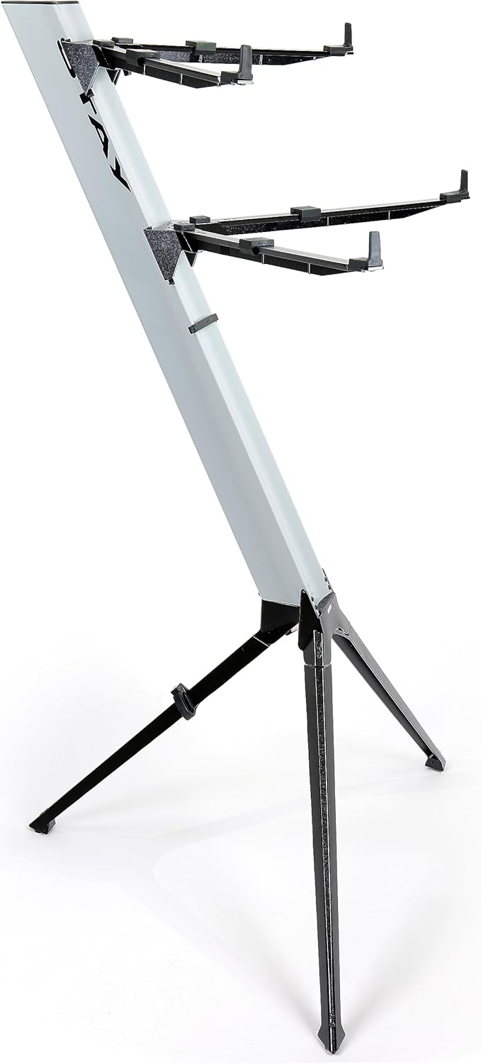 STAY MUSIC - Intruder Series - Two Tier Keyboard Stand including Carry Case - Silver