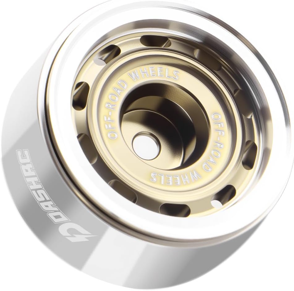 0.7" Aluminum Beadlock Wheels Set for Axial SCX30 1/30 Micro RC Crawler, Ford Bronco & Jeep Wrangler JLU Upgrade Parts, 4PCS