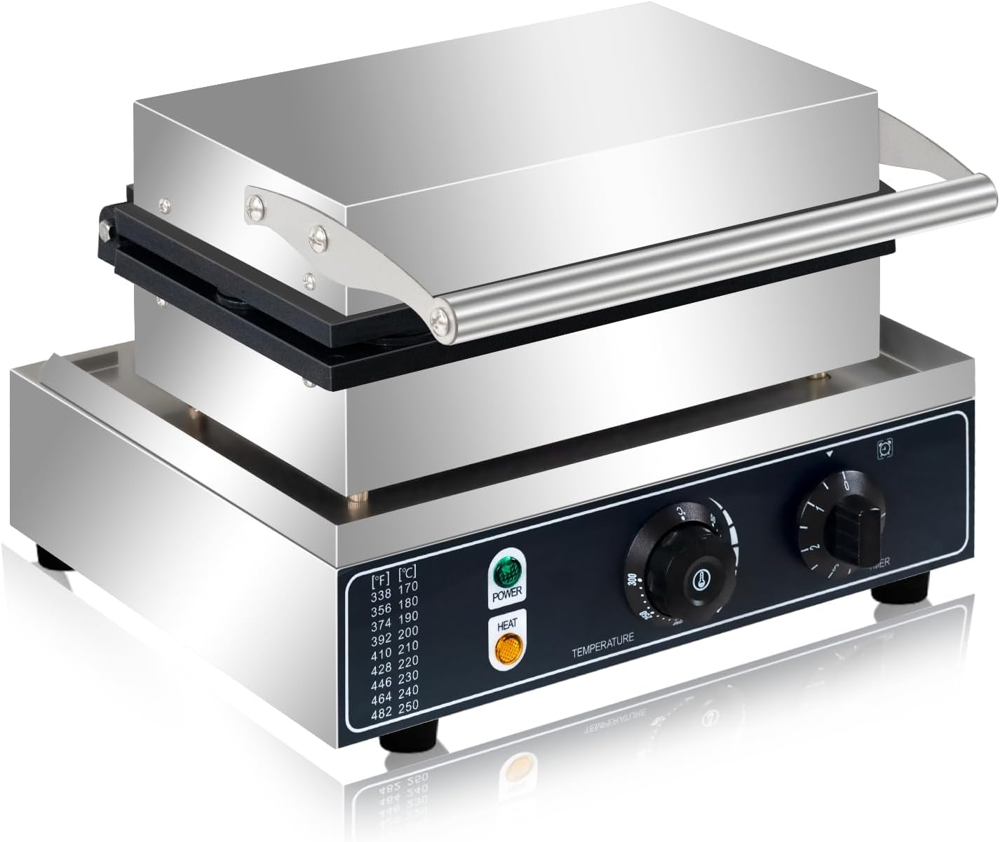 Compact Stainless Steel Waffle Baker