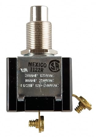 Miniature Push Button Switch, 20A @ 125V