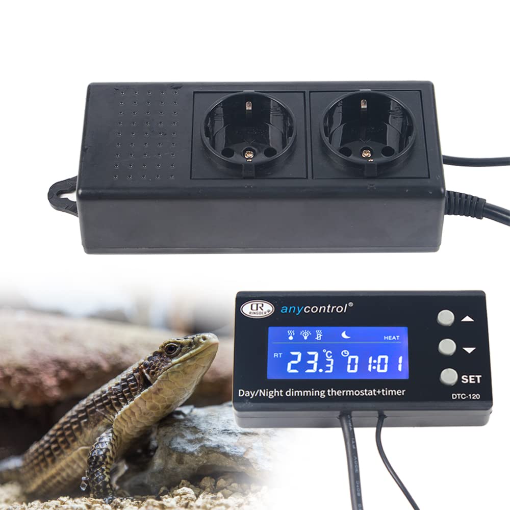 PID regulator temperatury dla gadów, cyfrowy wyświetlacz LCD, do akwarium, terrarium