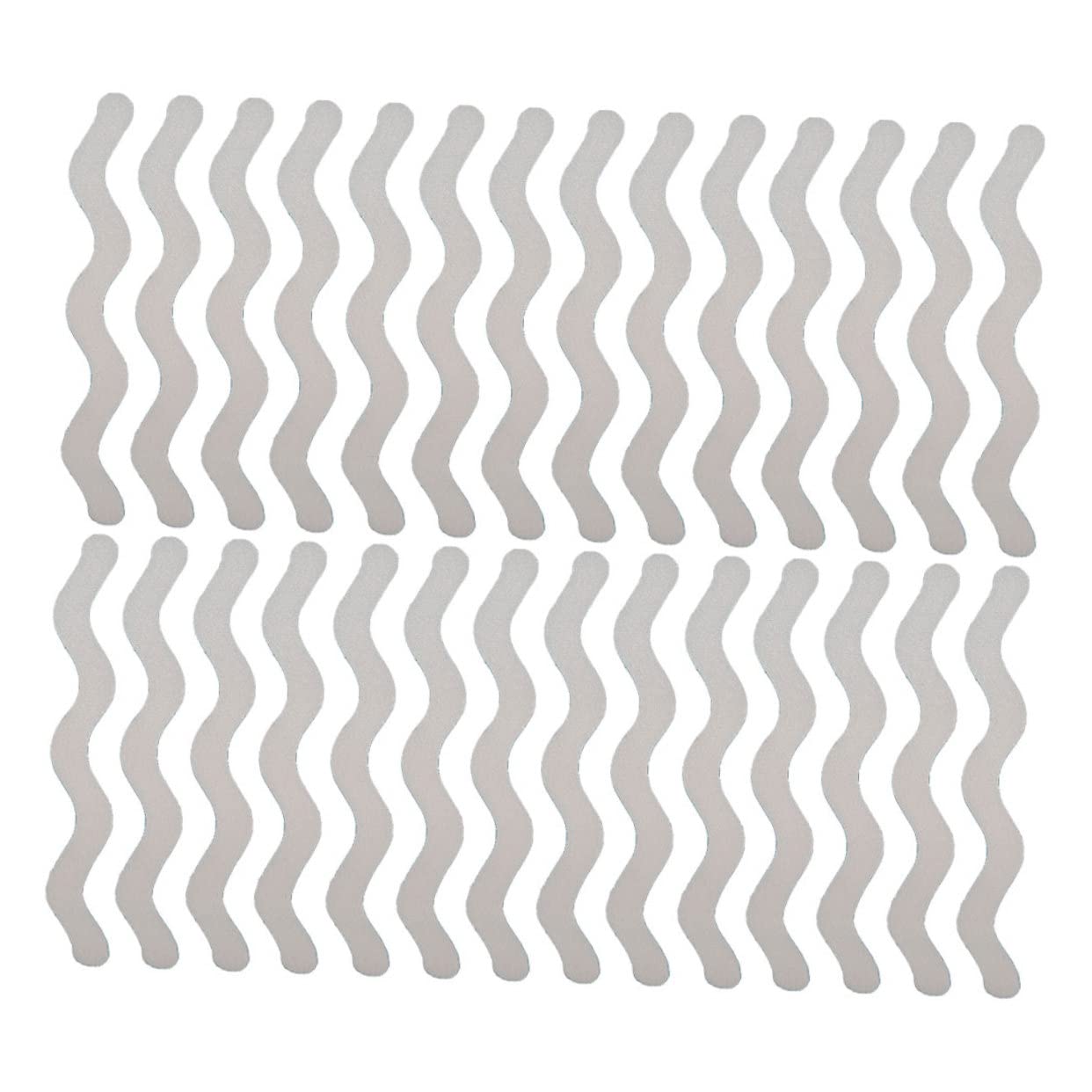 SOLUSTRE 48Pcs S Shape Bathtub Stickers Slip Bathroom Decals for Safety Self Adhesive Tapes for Smooth Surfaces for Tub Shower Floors Easy to Use and