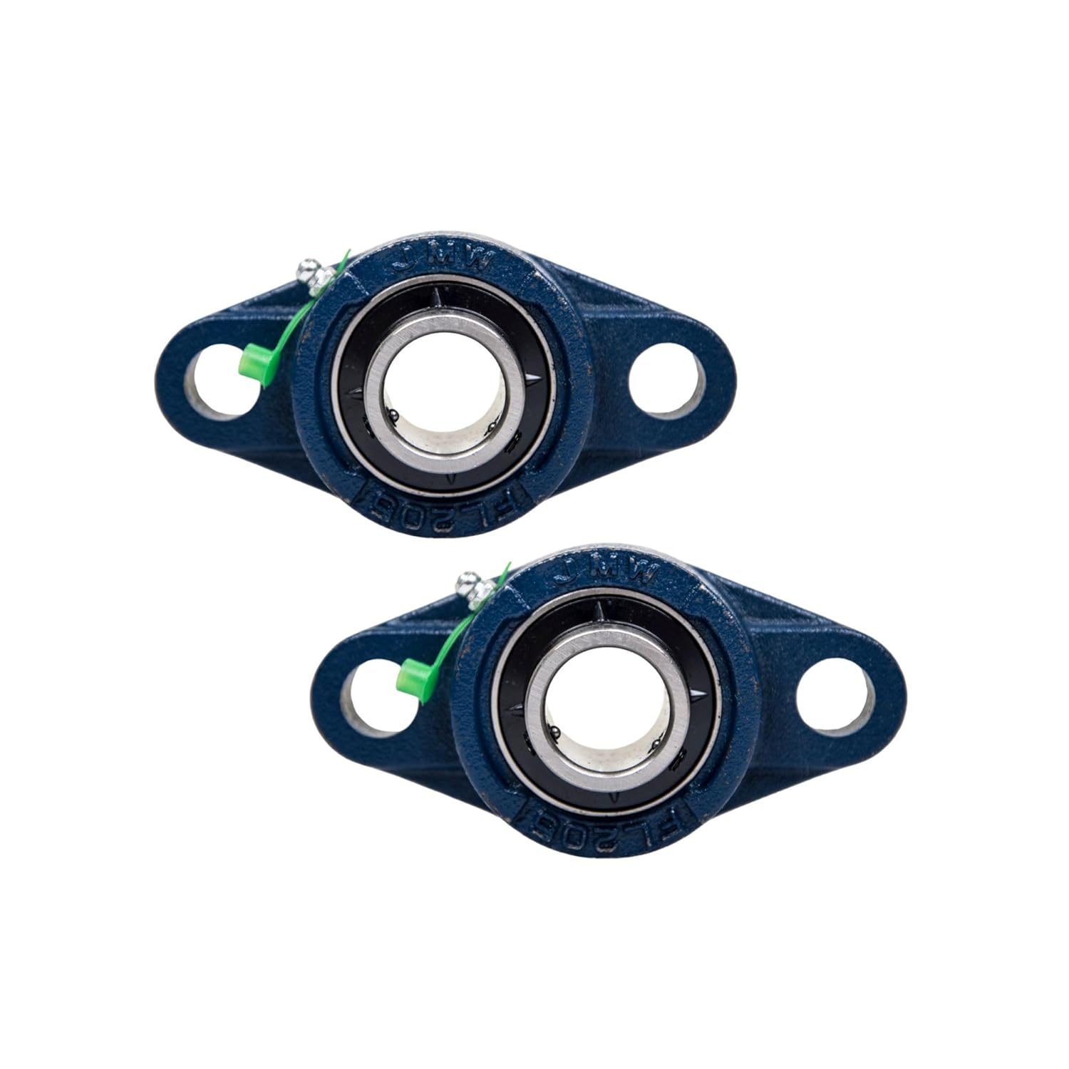 Jeremywell UCFL204-12 Pillow Block Bearing (2 Pack), 3/4 inch Bore, 2-Bolt Flange Mounted, Solid Base, Self-Alignment