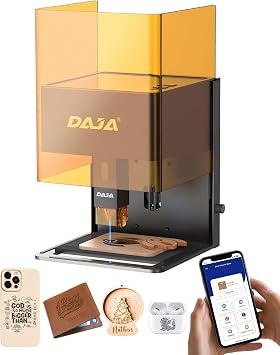 DAJA DJ6Pro Enclosed Laser Engraver Machine Desktop Laser Cutter with Rasiers support Lightburn for DIY beginner-friendly 5W