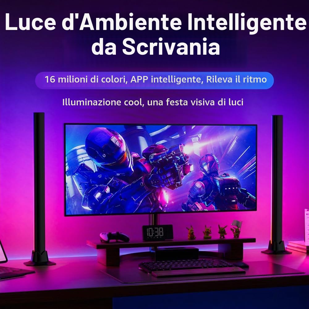 AURORIONCG Barre LED RGBIC Retroilluminazione TV e PC Gaming — immagine 15 di 16