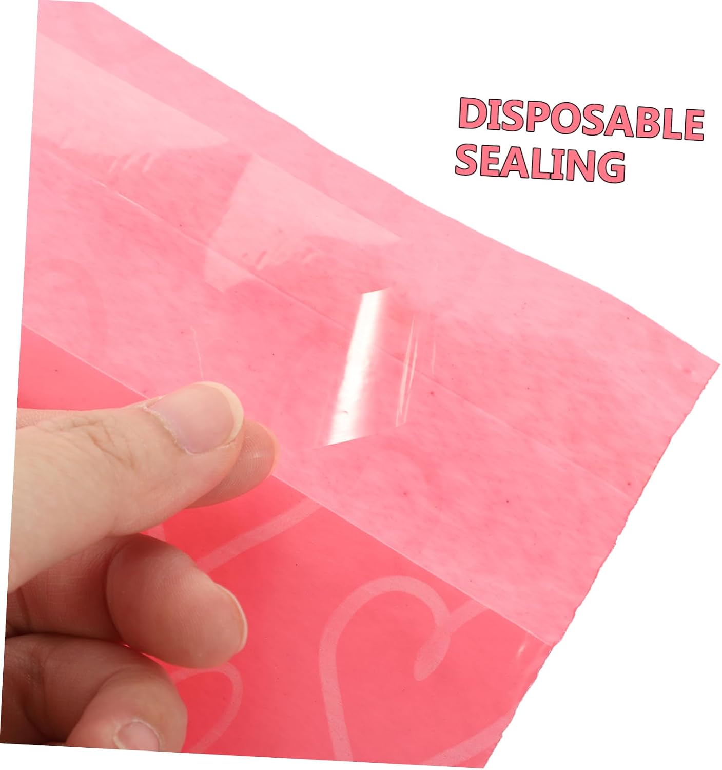 Didiseaon 100pcs Disposable Menstrual Pouches Pink Plastic Tear Resistant