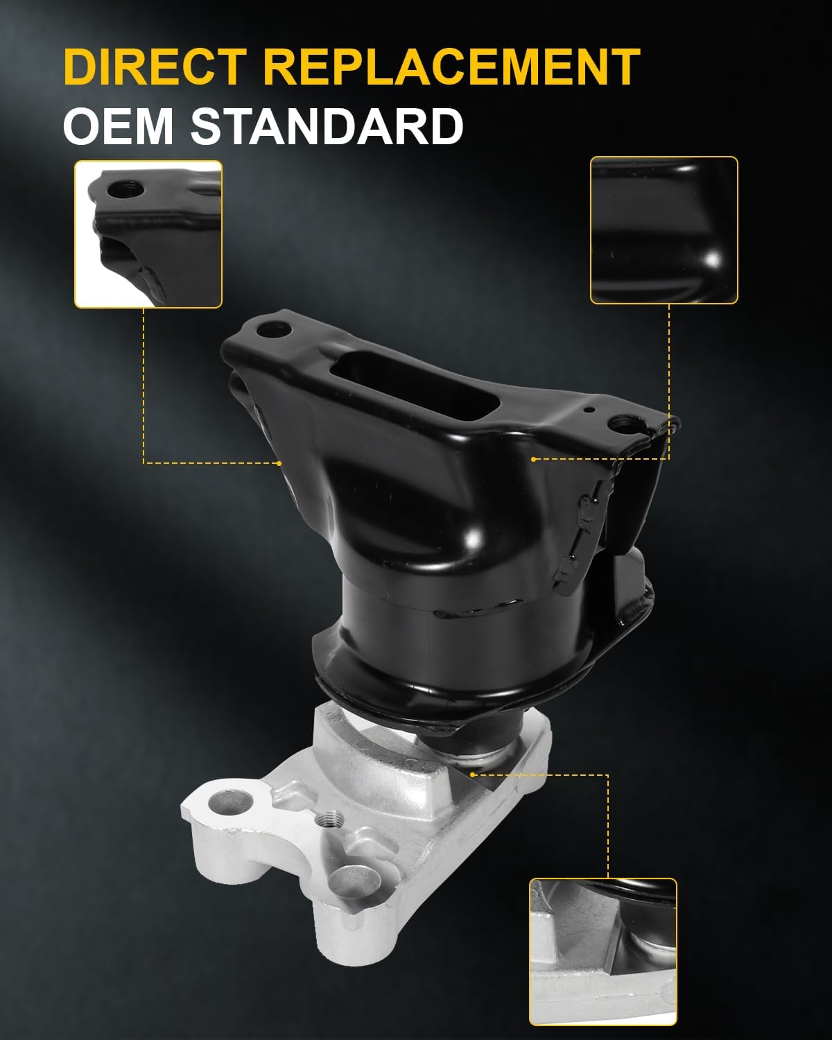 OCPTY Engine Motor Mount Transmission Mount and Torque Strut Mount Set Compatible for Honda Civic 2006 2007 2008 2009 2010 2011 L4 1.8L Automatic Transmission # A4530 A4534 A4543 A4546 4PCS