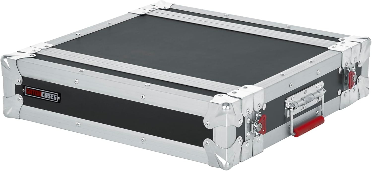 Gator Cases G-TOUR Series Shallow Audio Road Rack with Heavy-Duty Tour Grade Hardware, 15" Rackable Depth, 2U (G-TOUR EFX2U)