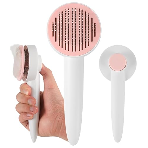 HYPERSPACE Cepillo de pelo para gatos de interior, cepillo de aseo de mascotas con botón de liberación, cepillo deslizante autolimpiante para perros disponible en Yaxa Guatemala