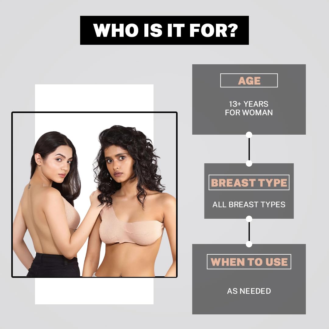 age thirteen breasts HOUSE OF BEAUTY Breast Lift Tape - Adhesive Cuttable Strapless Boobs Tape, Breast Lift Tape, breast tape for women, Girls (16.4Feet x 4Inch, Skin Color) : Amazon.in: Clothing & Accessories