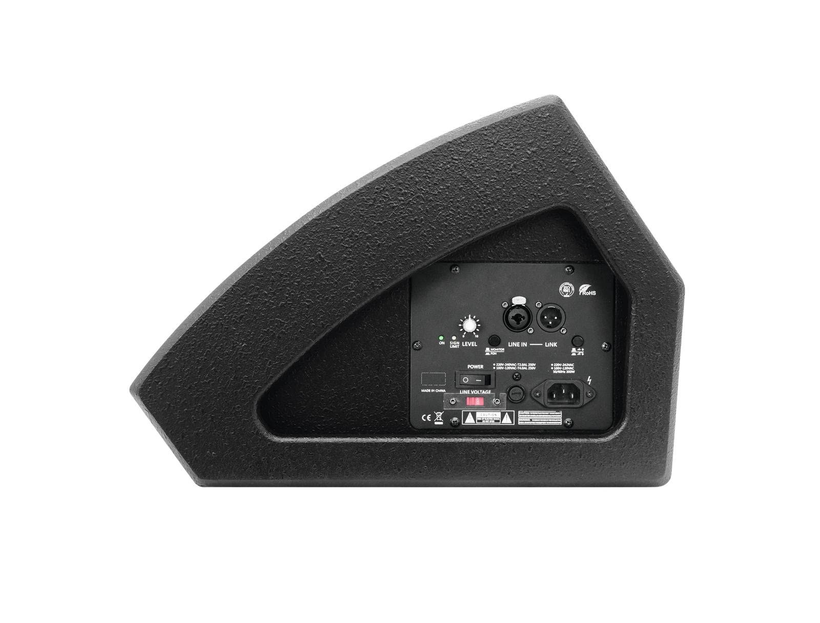 OMNITRONIC KM-112A Aktiv-Bühnenmonitor, koaxial | Monitor, 12" Woofer, 1,35" Treiber, LF: 250 W RMS, HF: 50 W RMS