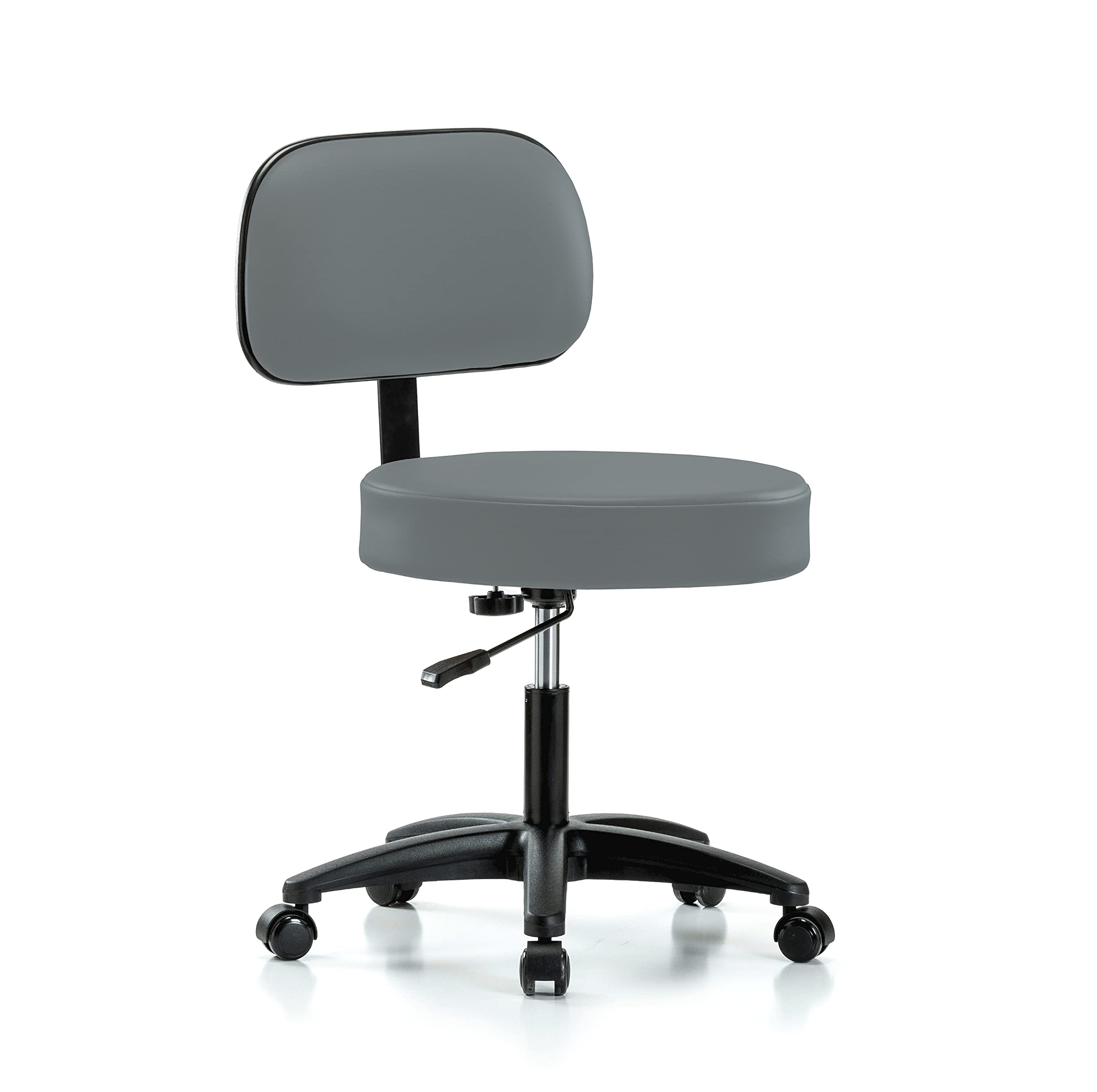 Perch Basic Exam Stool, Casters, 18.5-24", Cinder