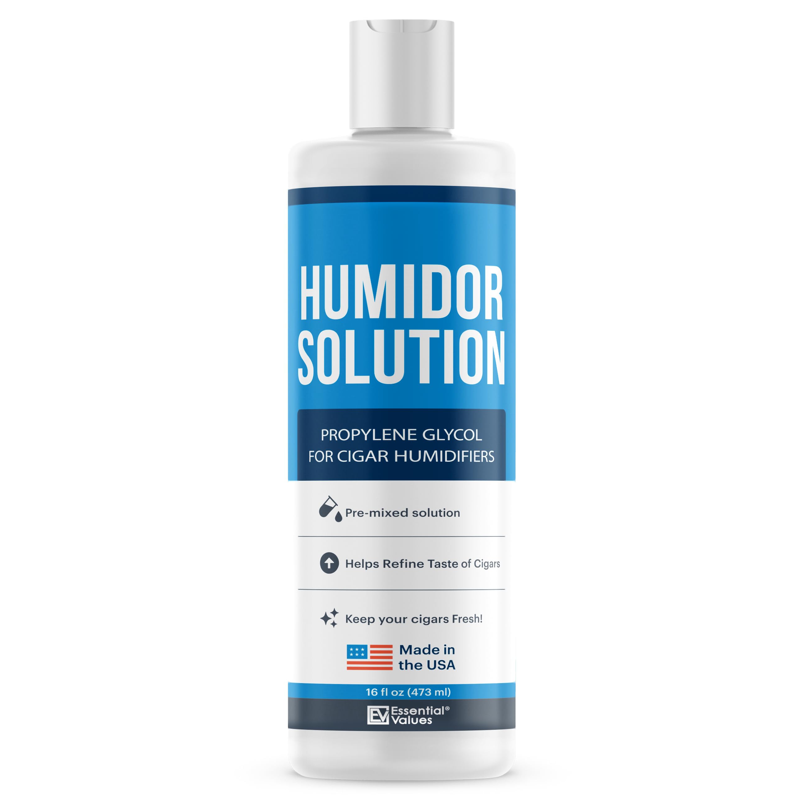 (473ml (Pack of 1)) - Humidor Solution, 470ml Propylene Glycol For Cigar Humidifiers By Essential Values