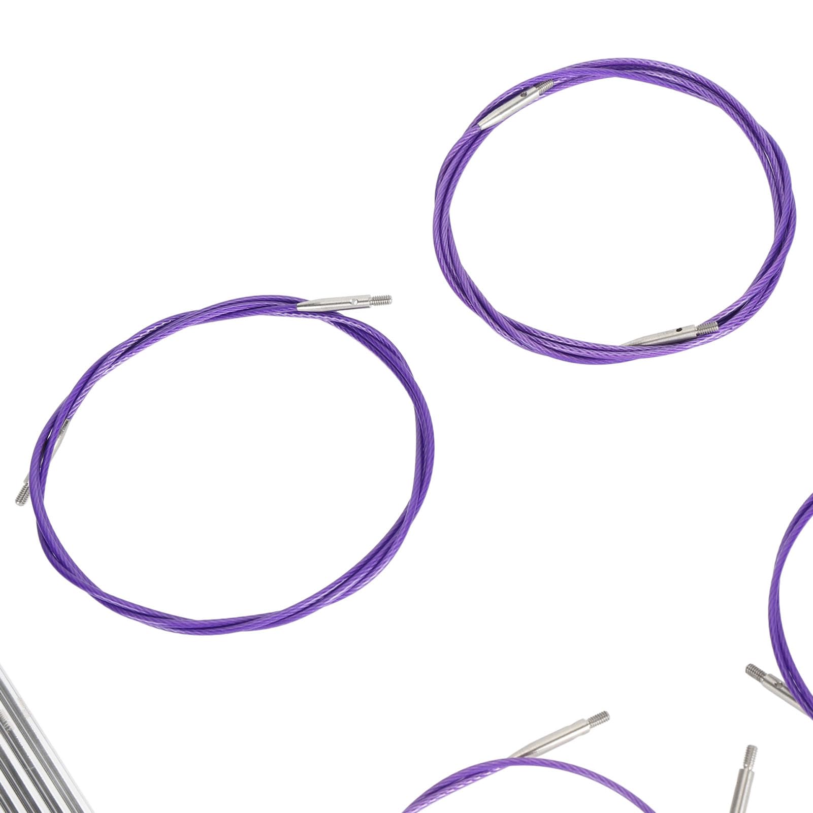 TYTOGE Juego de Agujas de Tejer Circulares, Agujas de Tejer Circulares de 3-10 Mm, 13 Pares con Cables de 40-100 Cm para Uso Doméstico