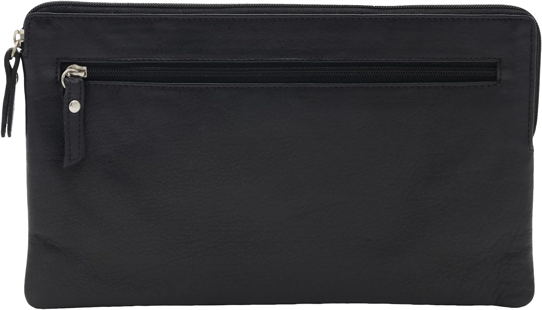 LEAS Bank Bags for Men and Women Landscape Size, Genuine Leather, Black Special Edition